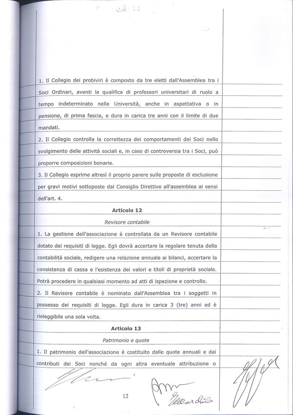 Statuto Associazione Italiana dei Professori e degli Studiosi di Diritto Tributario 12